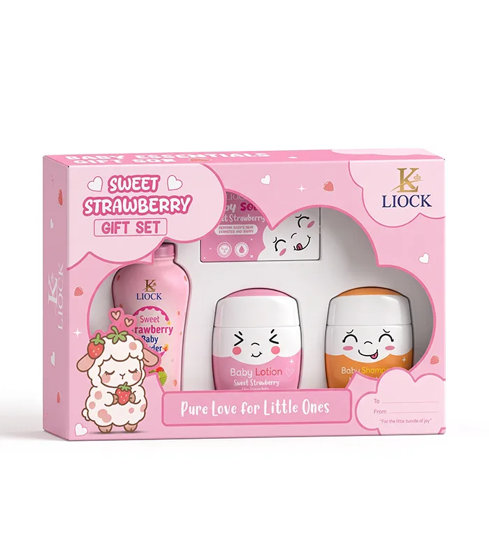Baby Gift Box 'Sweet Strawberry' "4-Pcs" - Liock Pakistan