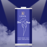 Blue Body tin talcum