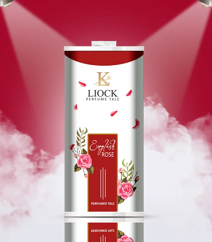 English Rose Tin Talcum Powder - Liock Pakistan