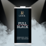 Full Black Tin Talcum Powder